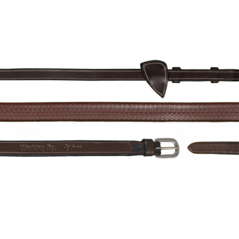 Rênes en caoutchouc 5/8 WC Marron