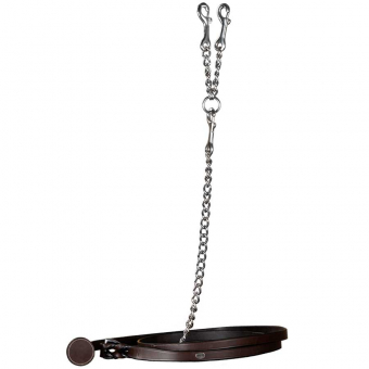 Longes à chaînes en cuir avec chaîne WC Marron