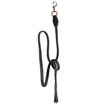 Halter en cuir Plaited WBD Noir