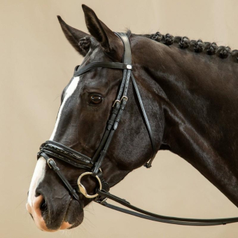 Bride de dressage Vernie Working Collection Noir