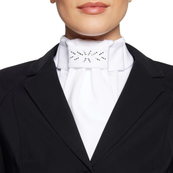 Plastron Flower Blanc/Light Chrome