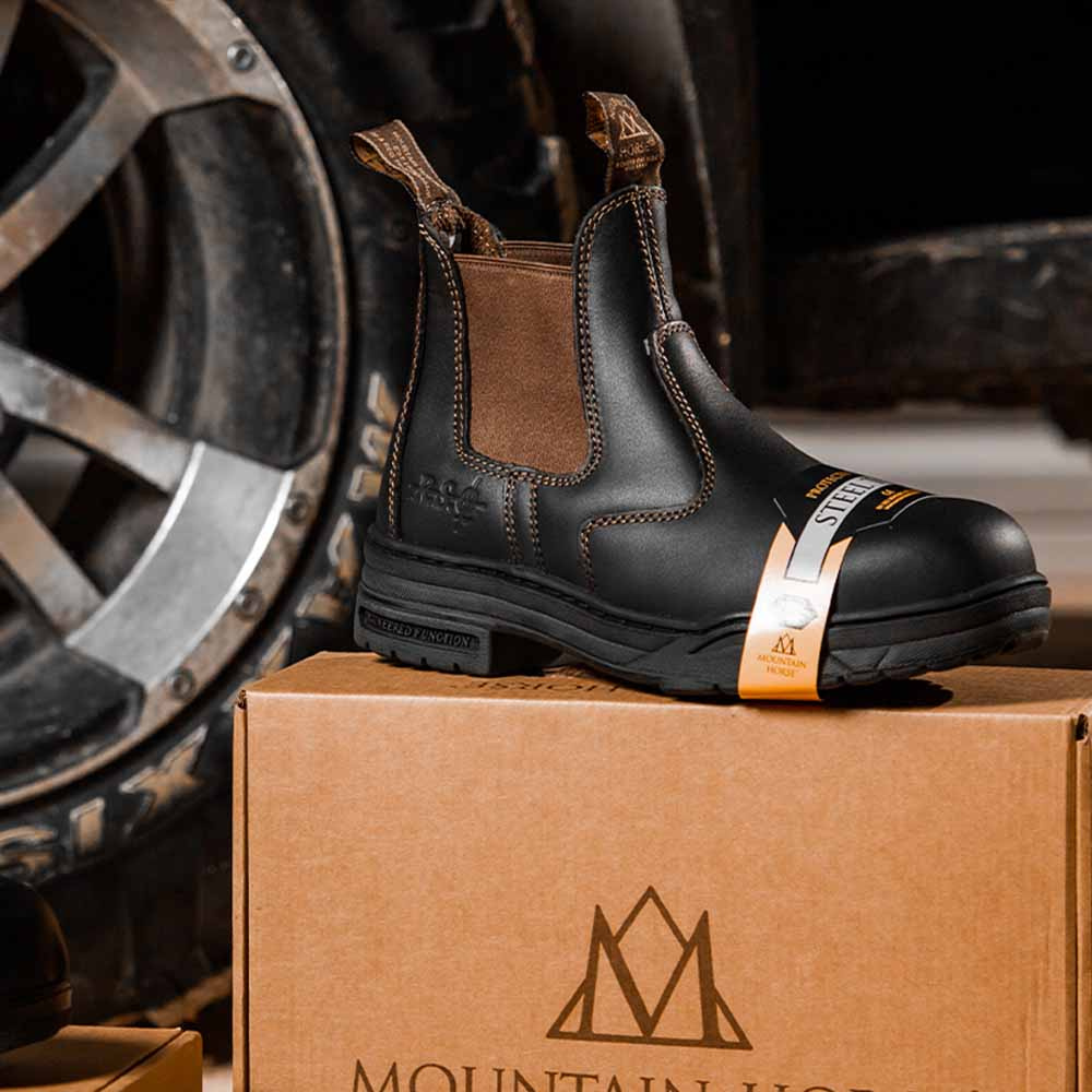 Boots Jodhpur Protective embout en acier Noir/Marron