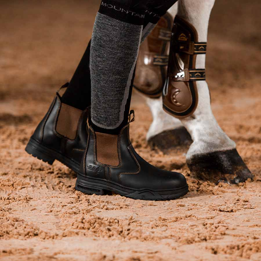 Boots Jodhpur Protective embout en acier Noir/Marron