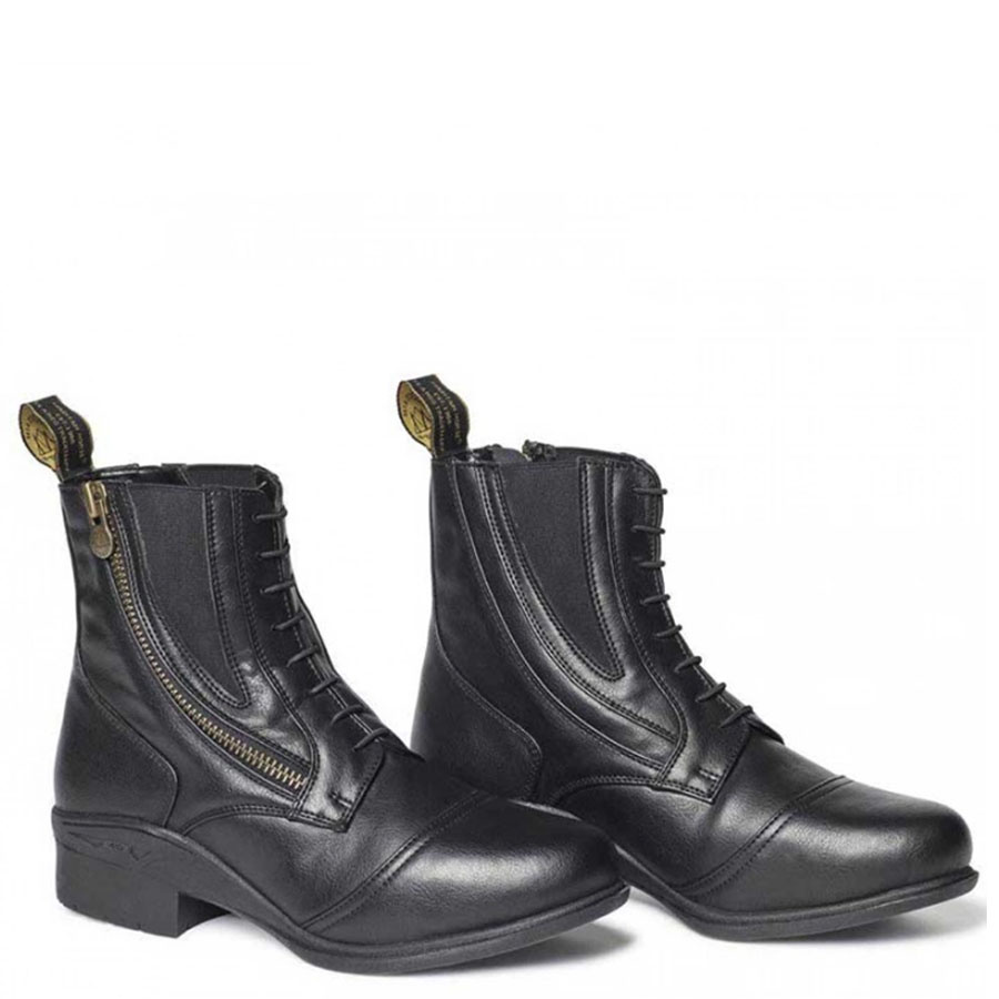 Boots d'équitation Veganza Side Zip Paddock Noir
