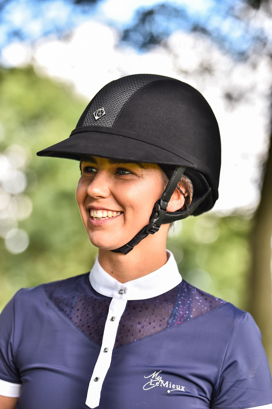 Casque d'équitation SP8 Plus Micromocka Noir