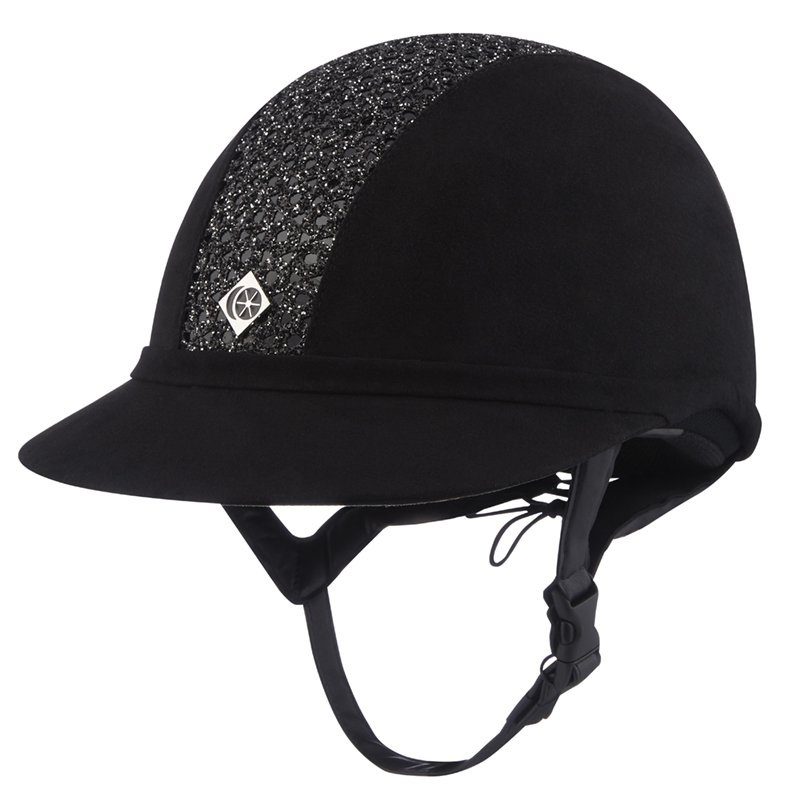 Casque d'équitation SP8 Sparkly Plus Micromocka Noir/Noir bling