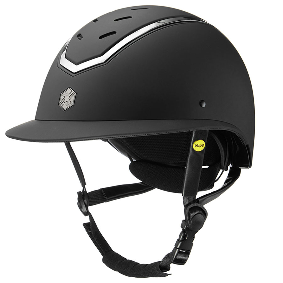 Casque d'équitation MIPS Kylo Matte Wide Peak Noir/Argent
