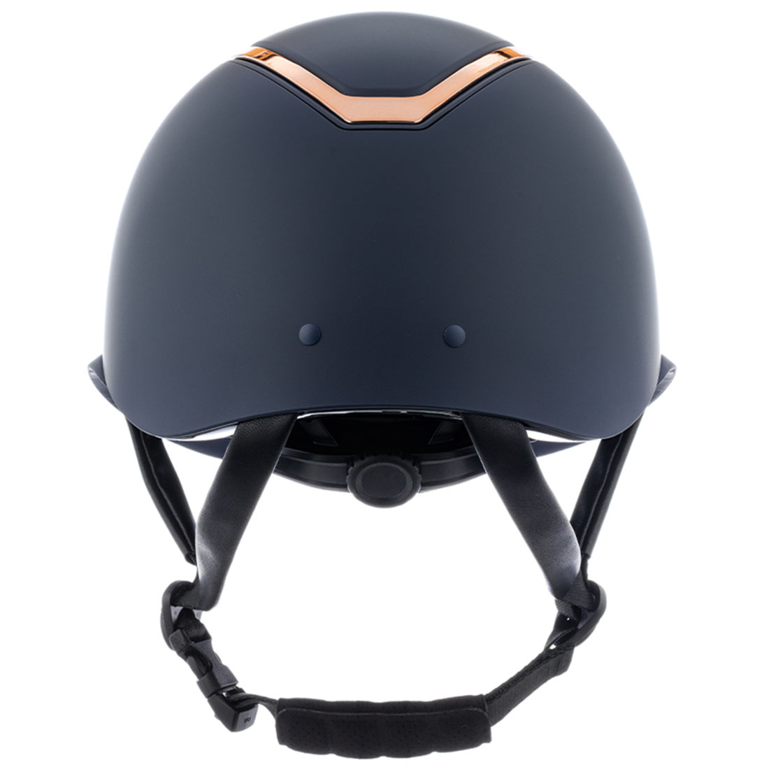 Casque d'équitation MIPS Kylo Matte Wide Peak Bleu marine/Or Rose