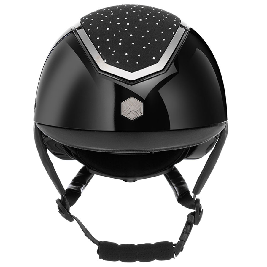 Casque d'équitation Kylo Gloss Crystal Noir/Chrome