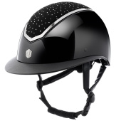 Casque d'équitation Kylo Gloss Wide Peak Crystal Noir/Chrome Casque d'équitation Kylo Gloss Wide Peak Crystal Noir/Chrome