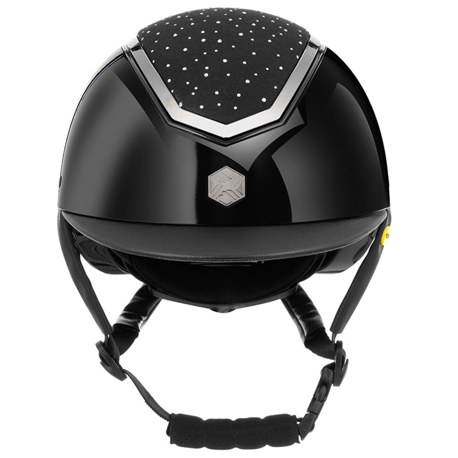 Casque d'équitation MIPS Kylo Gloss Crystal Noir/Chrome