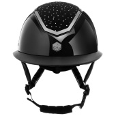 Casque d'équitation MIPS Kylo Gloss Wide Peak Crystal Noir/Chrome Casque d'équitation MIPS Kylo Gloss Wide Peak Crystal Noir/Chrome