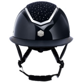 Casque d'équitation MIPS Kylo Gloss Wide Peak Crystal Bleu marine/Argent Casque d'équitation MIPS Kylo Gloss Wide Peak Crystal Bleu marine/Argent