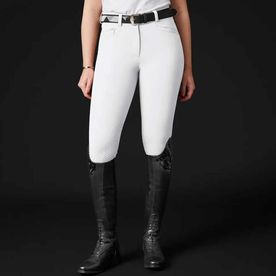 Pantalon d'équitation Ester GTK 3/4 Grip Blanc