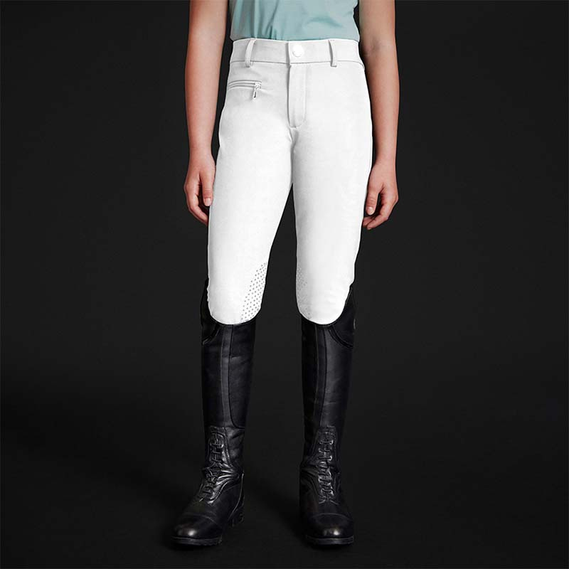 Pantalon d'équitation pour enfants Crown Blanc