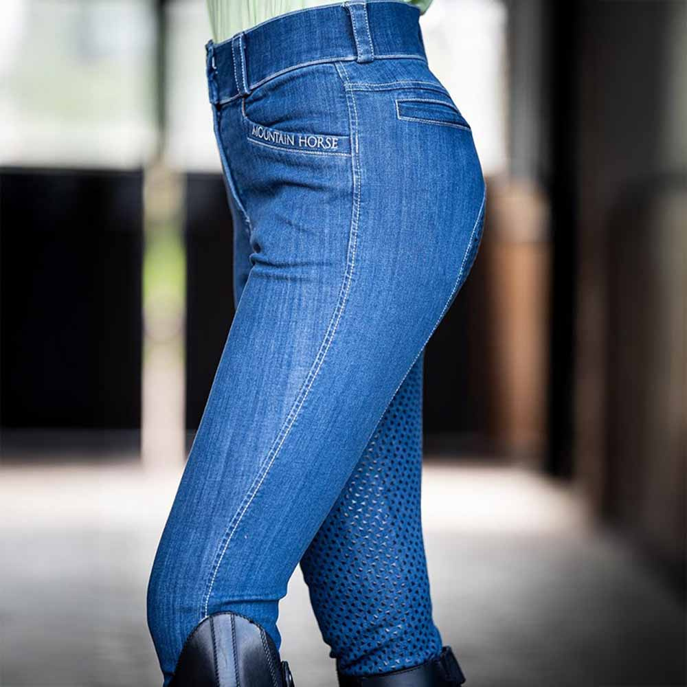 Pantalons d'équitation Dream Denim Full Seat Bleu