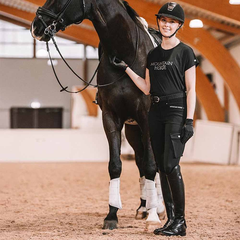 Pantalon d'équitation Estelle Cargo Full Grip Noir