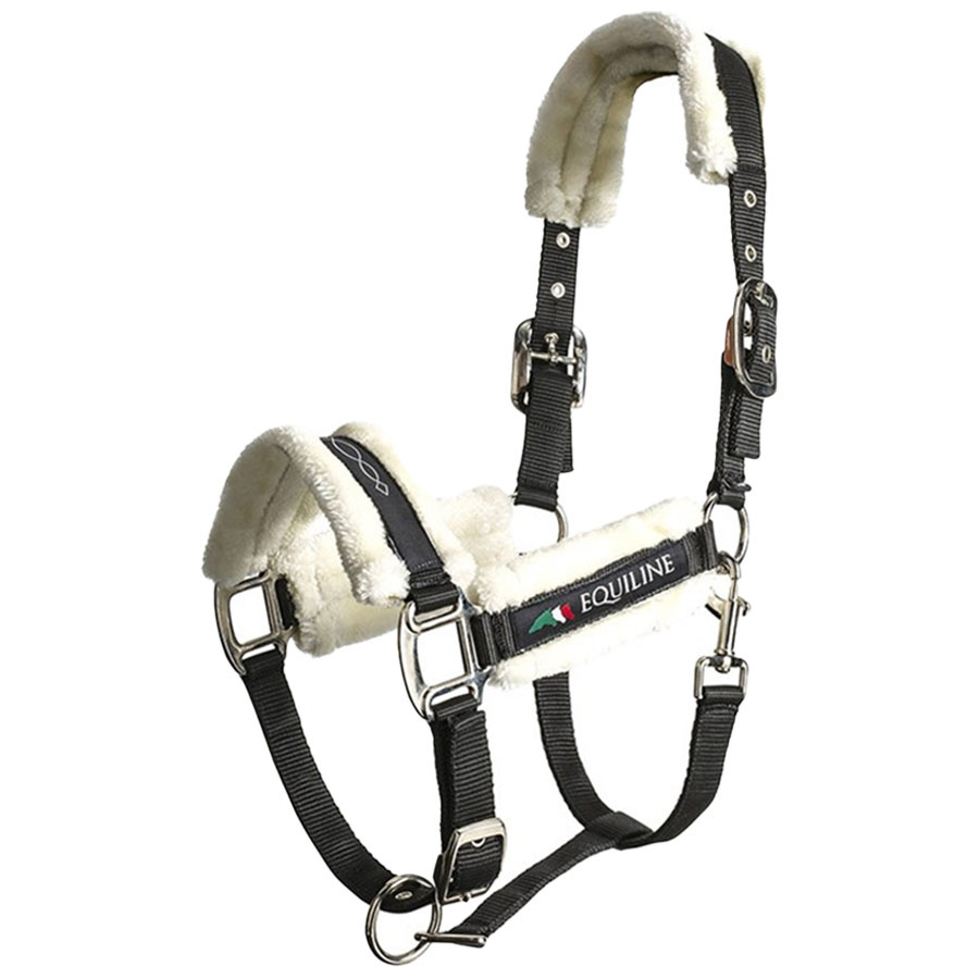 Licol Avec Peau de Mouton Tom Noir