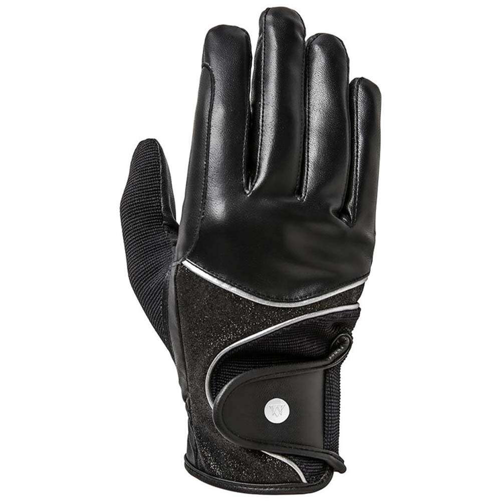 Gants d'équitation Diamond Rider Noir/Argent