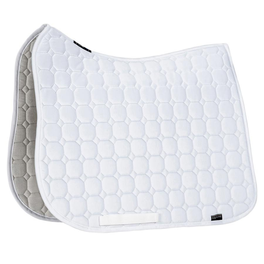 Tapis de selle de dressage Octogone Blanc