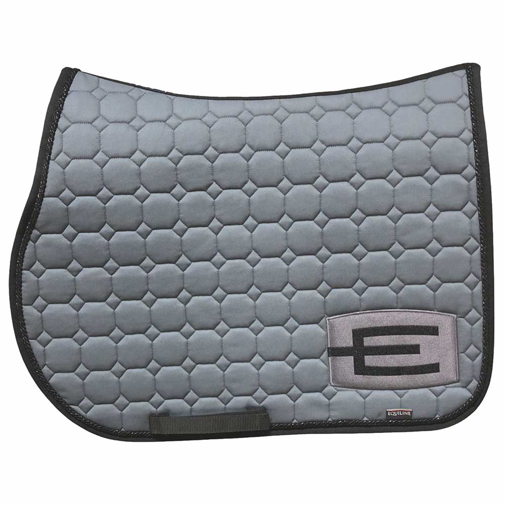Tapis de selle E-logo Gris Gris/Noir