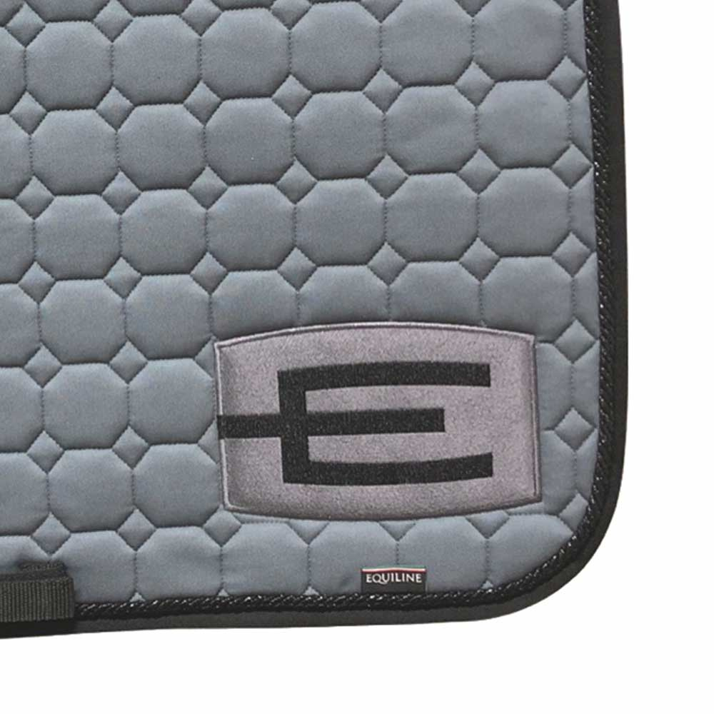 Tapis de selle E-logo Gris Gris/Noir