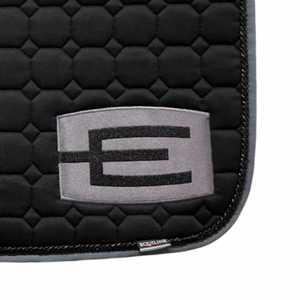 Tapis de selle E-logo Noir Gris/Noir