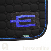 Tapis de selle E-logo Noir Bleu/Noir