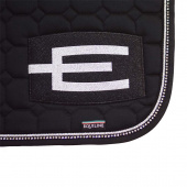 Tapis de selle E-logo Noir Argent/Noir
