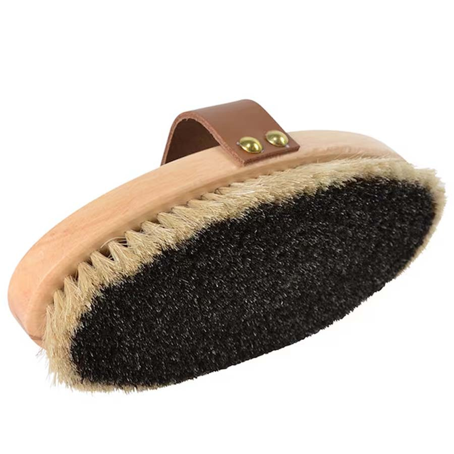 Brosse de toilettage avec sangle en cuir Tagel Marron
