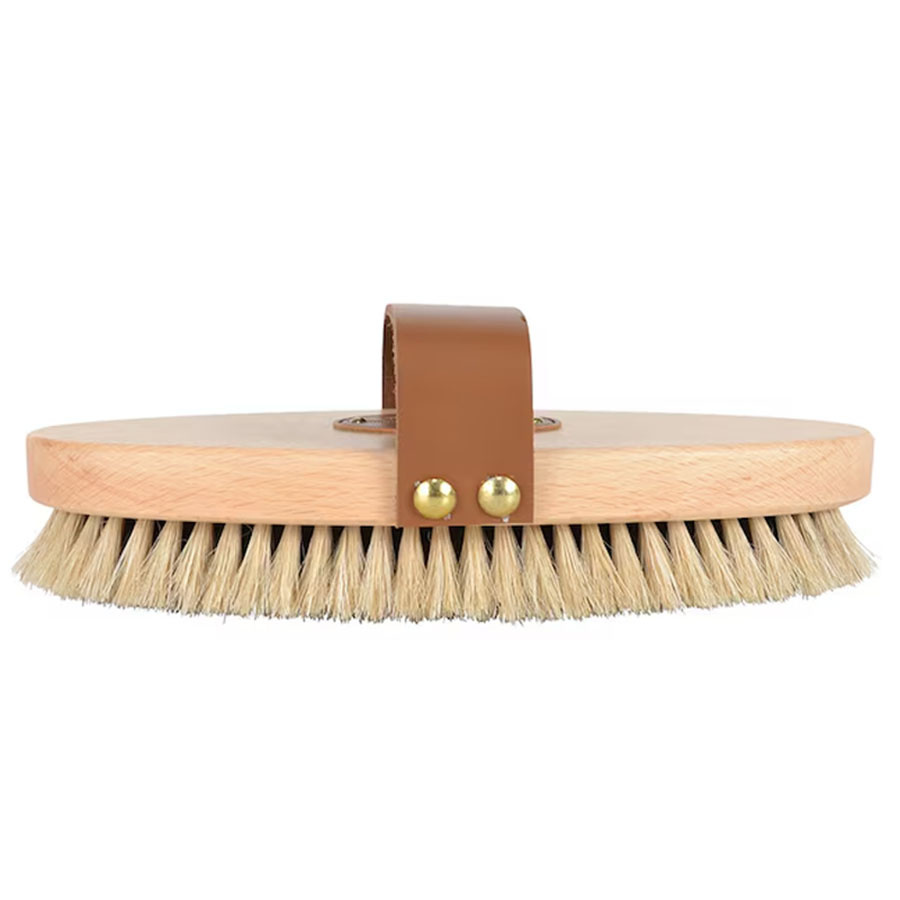 Brosse de toilettage avec sangle en cuir Tagel Marron