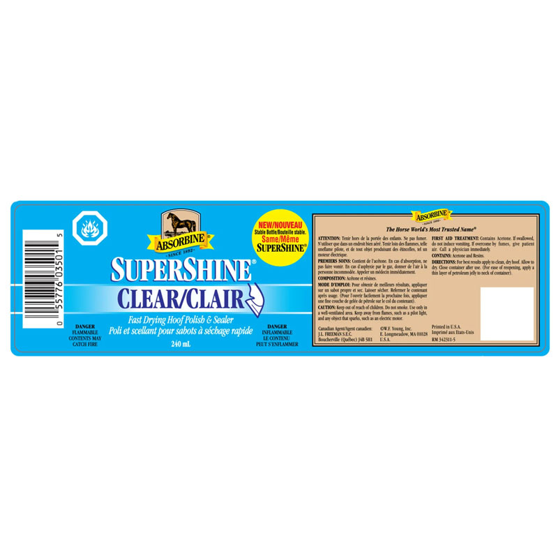 Vernis à sabot Supershine 236 ml Transparent 