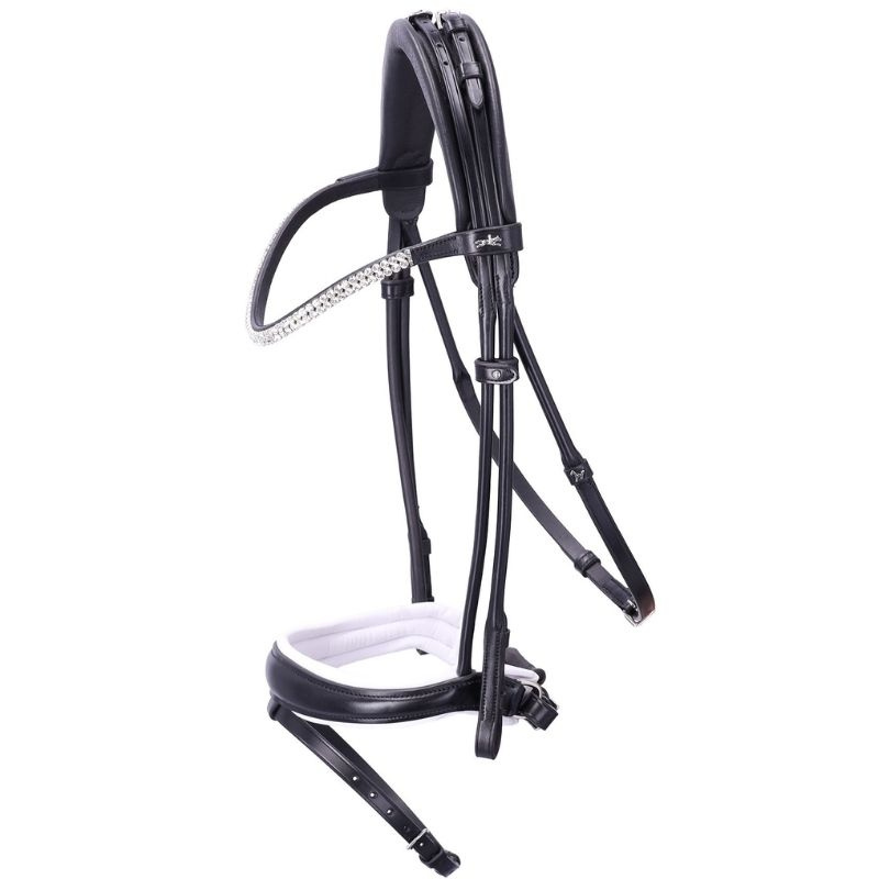 Bridon de dressage Isabell Werth Satchmo Noir/Blanc