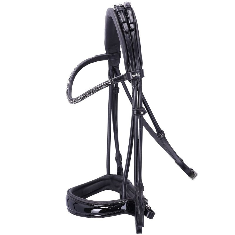 Bride de dressage vernie Isabell Werth Bella Rose Noir