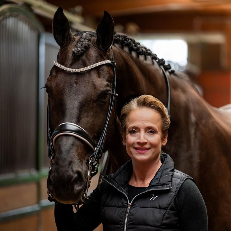 Bride de dressage Isabell Werth Bella Rose Noir/Blanc