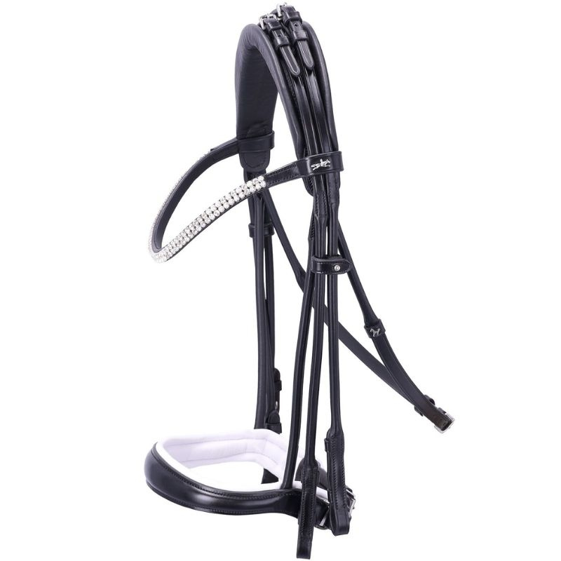 Bride de dressage Isabell Werth Bella Rose Noir/Blanc