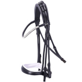 Bride de dressage Isabell Werth Bella Rose Noir/Blanc Bride de dressage Isabell Werth Bella Rose Noir/Blanc