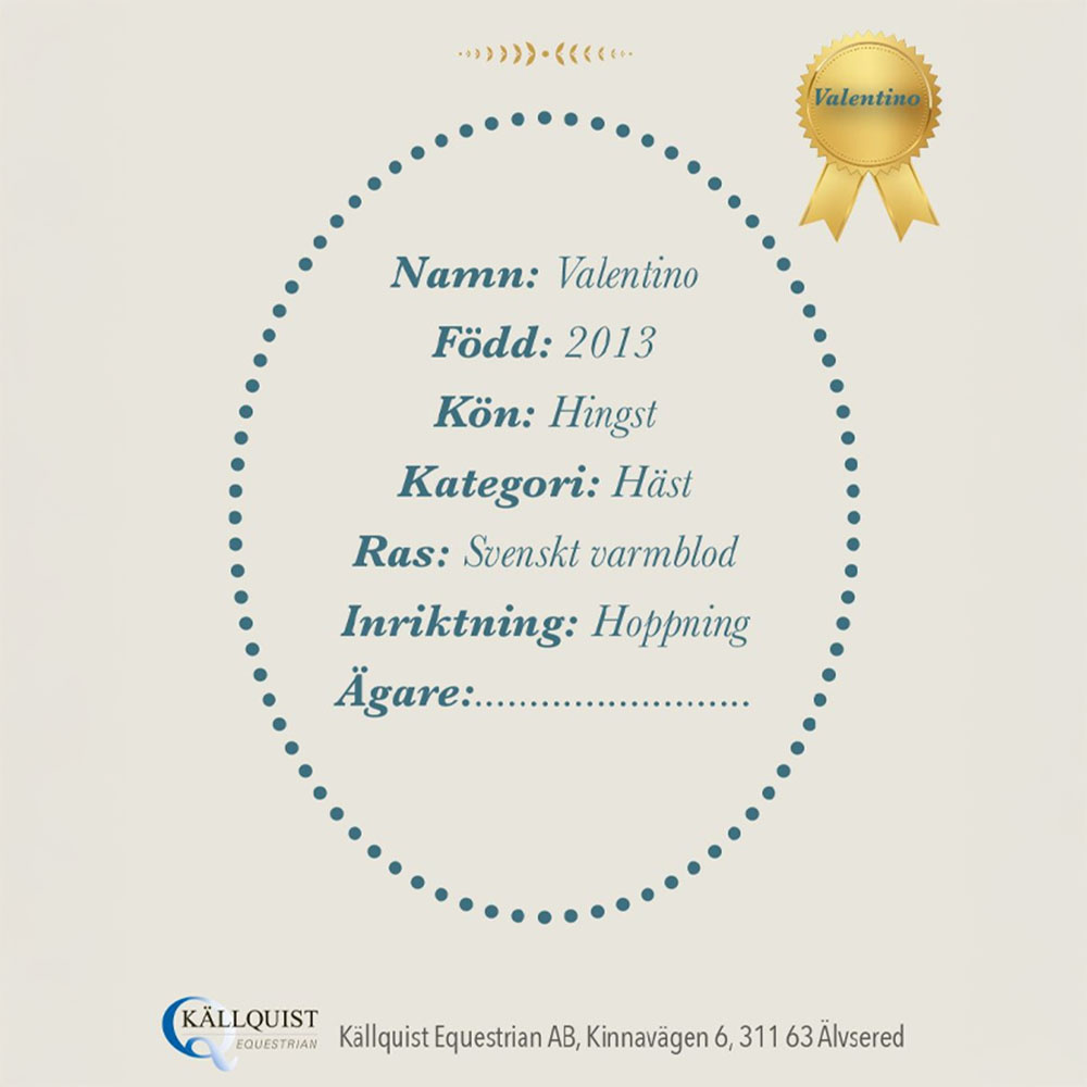 Cheval-bâton Valentino