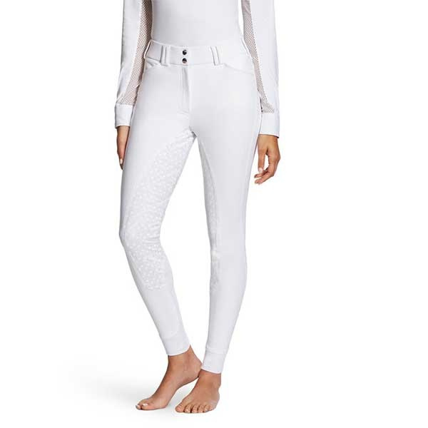 Pantalon d'équitation Tri Factor Full Grip Blanc