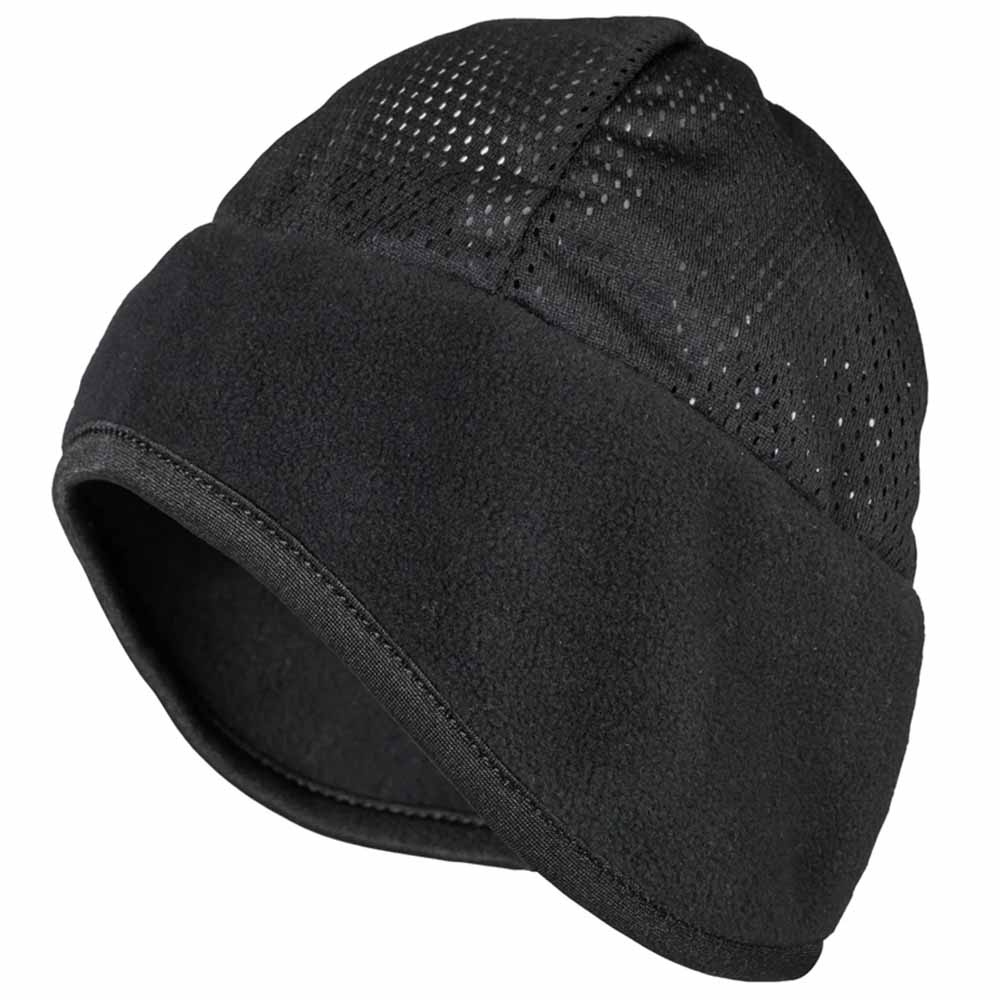 Bonnet de casque en polaire et mesh Noir