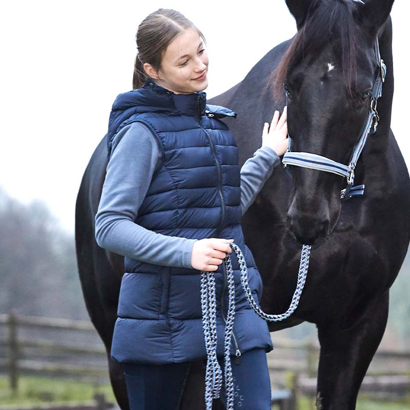 Gilet d'Équitation Long Jill Bleu Marine