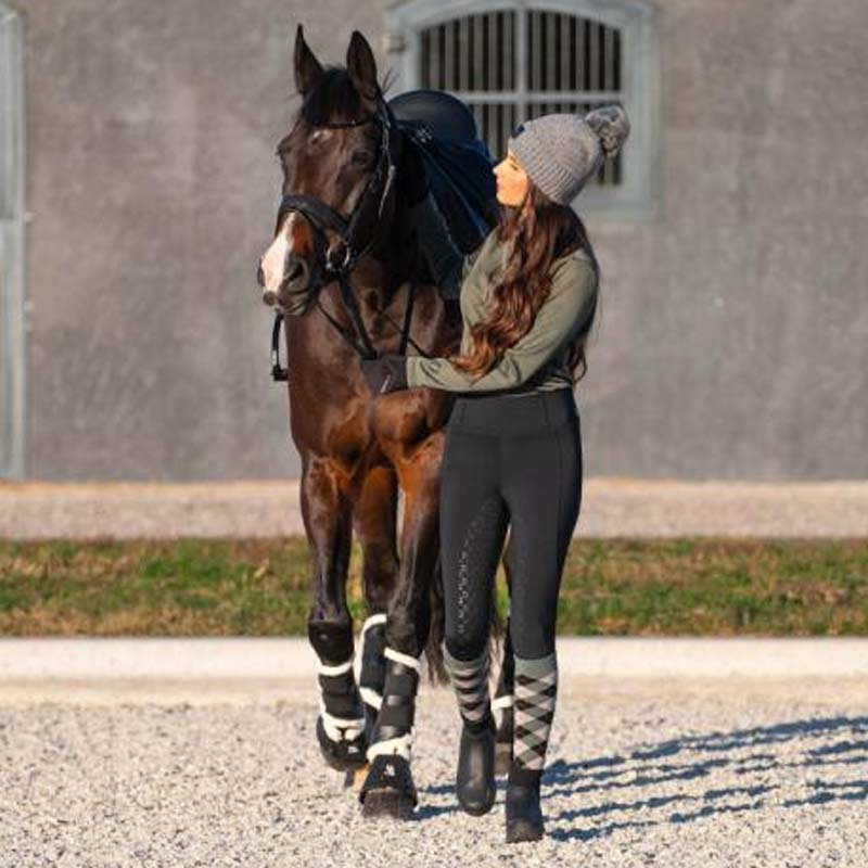 Culotte d'Équitation Hiver Selena Grip Complet Noir