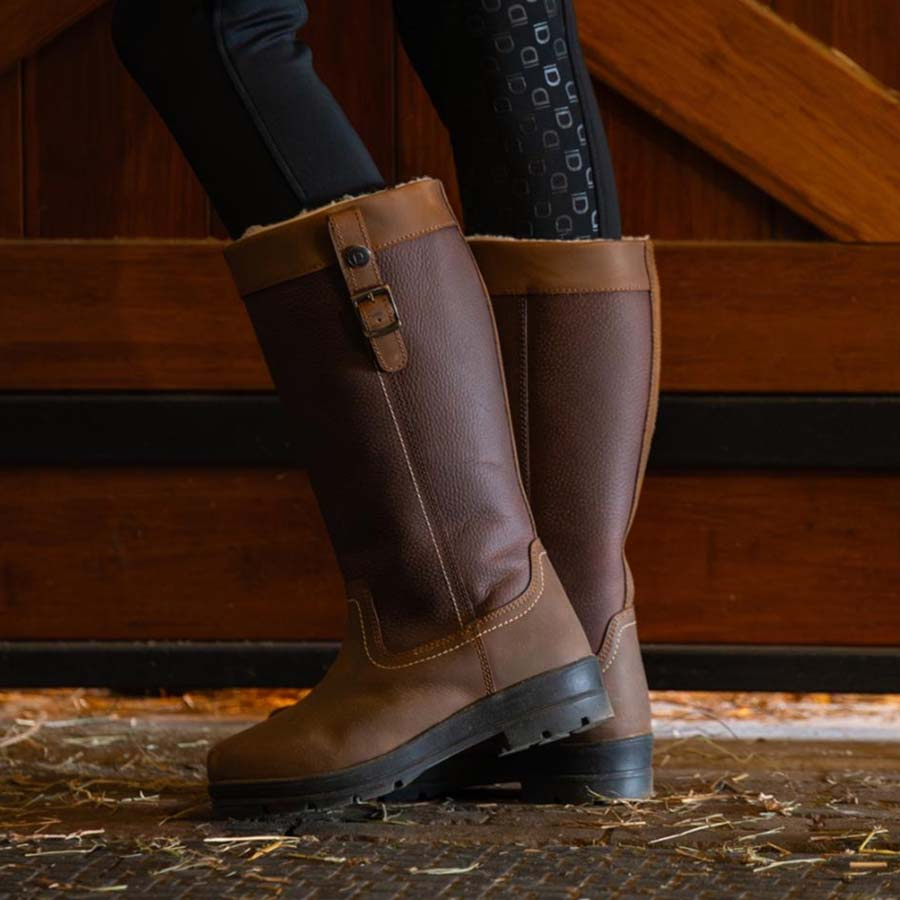 Bottes d'Écurie Doublées Hiver Marron