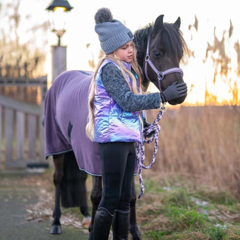 Gants d'Équitation Enfants/Junior Saline Reflective Noir