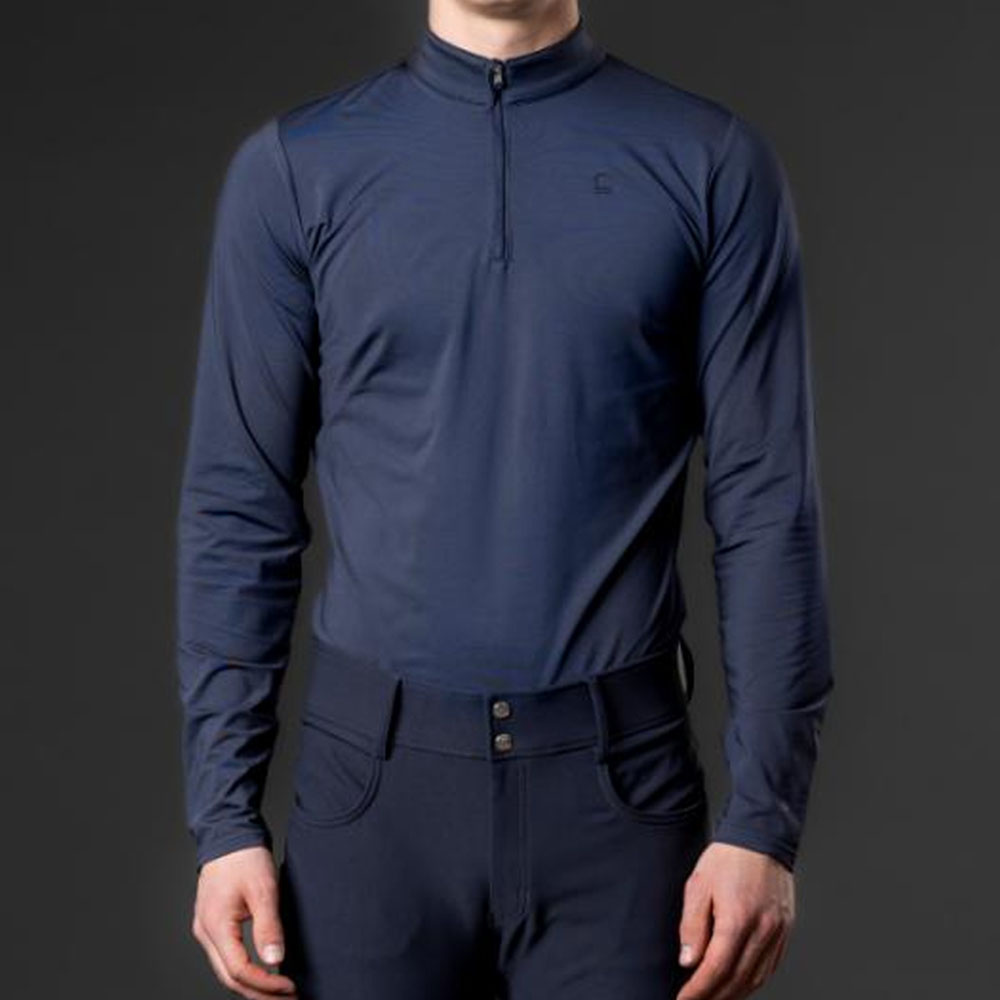 T-shirt de Performance Homme Steve 1/4 Zip Marine
