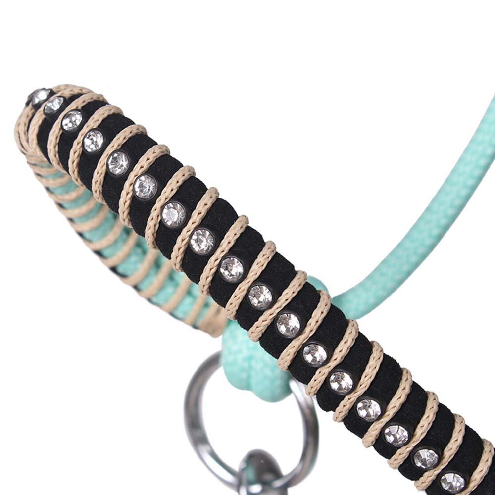 Halter en corde avec rênes Combi Liberty Vert Clair