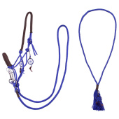 Halter en corde avec rênes Combi Liberty Bleu Halter en corde avec rênes Combi Liberty Bleu