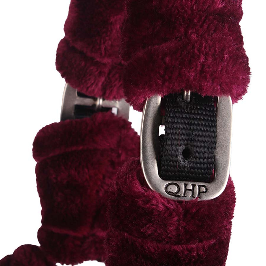 Licol Alaska Fausse Fourrure Rouge Vin