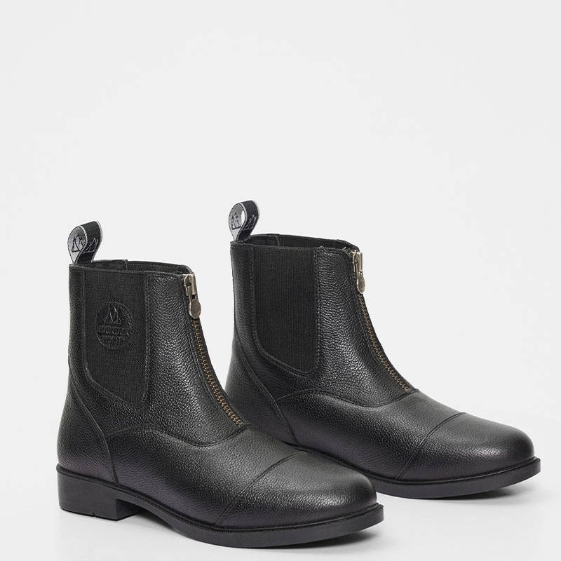 Boots d'équitation Ragazza Young Front Zip Paddock Noir