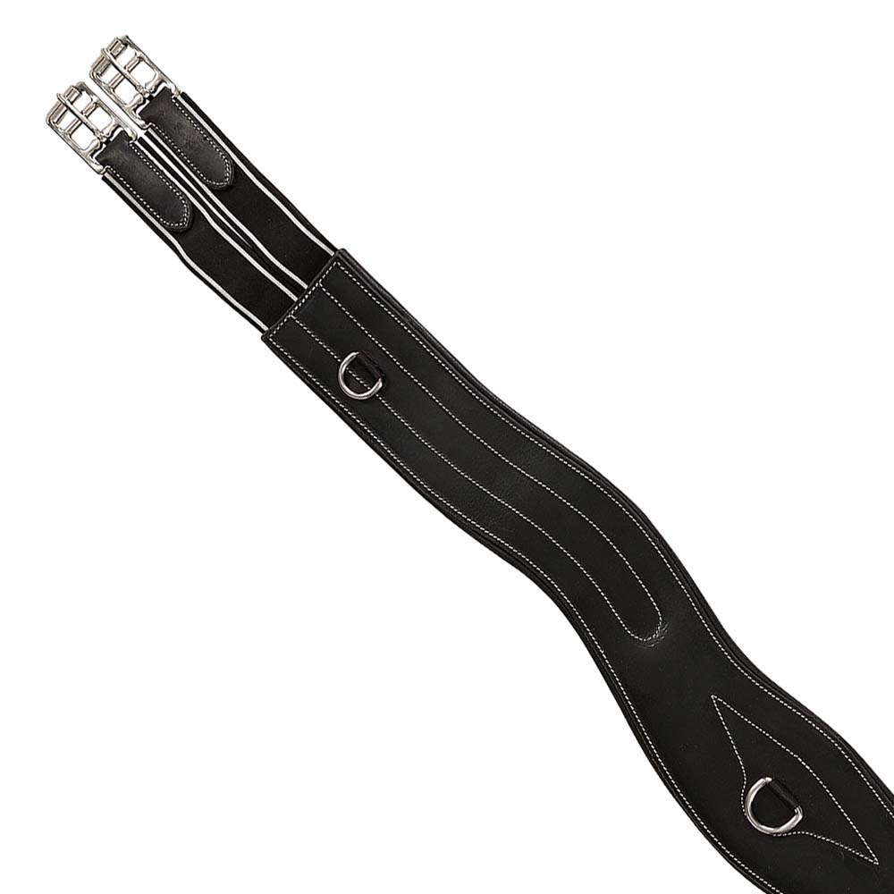 Sangle de selle Basic en cuir Noir